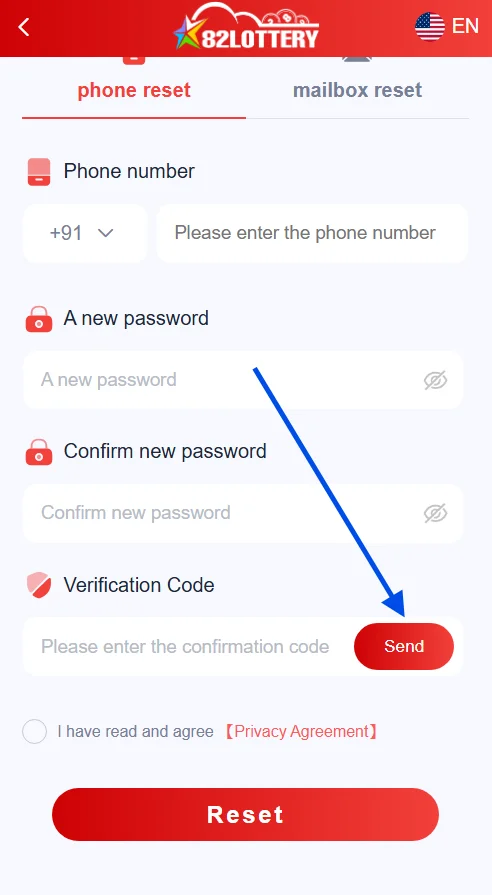 click send button