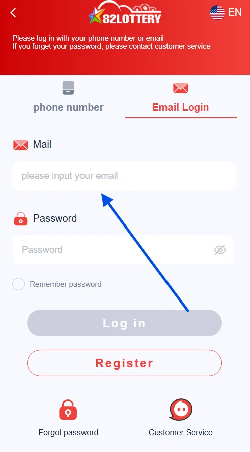 enter email address
