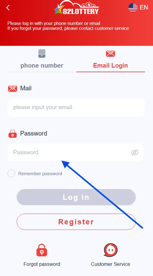 enter password